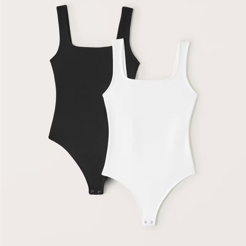 WHITE A&F seamless bodysuit